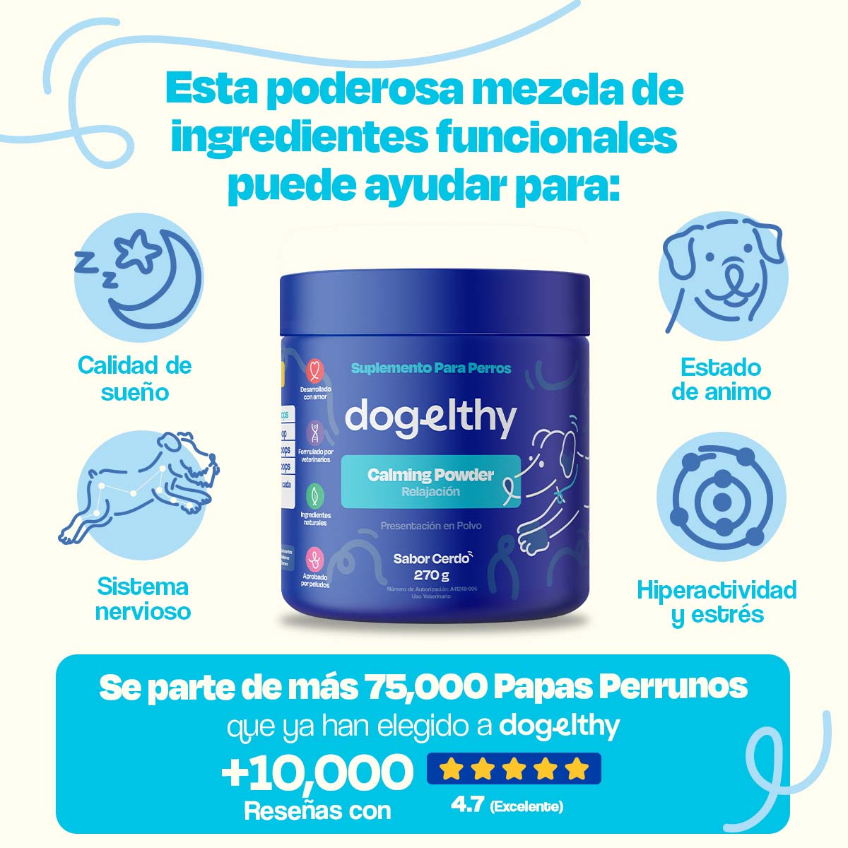 Calmante para Perros (Sabor=Cerdo)