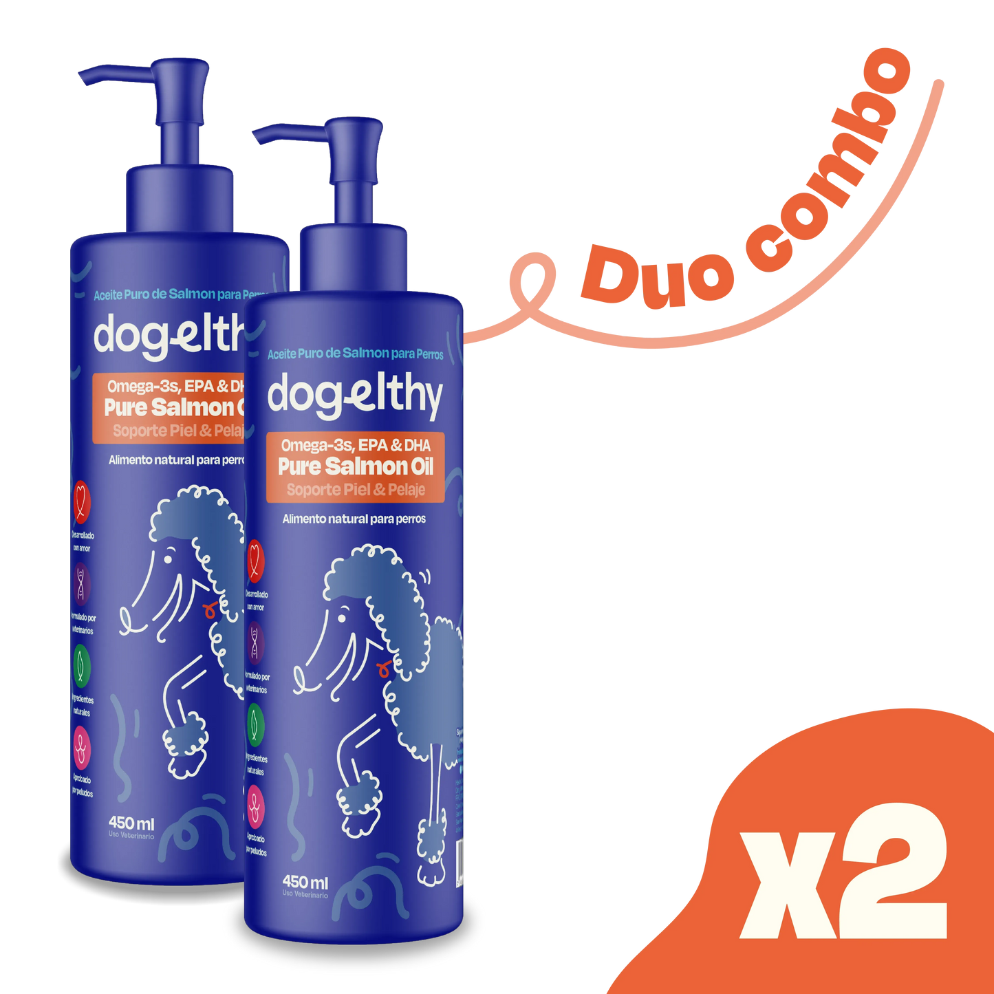 Pure Salmon Oil - Kit de 2 Piezas