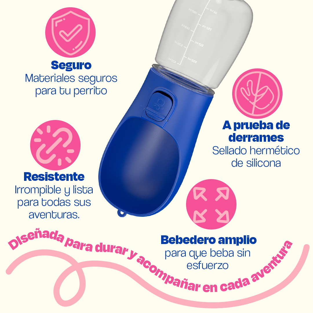 Termo para Perro - Bebedero de agua Portátil 250 ml