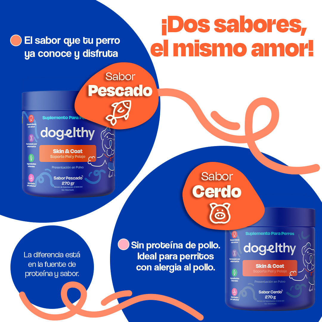 Suplemento para Pelaje y Piel de Perro (Sabor=Cerdo)