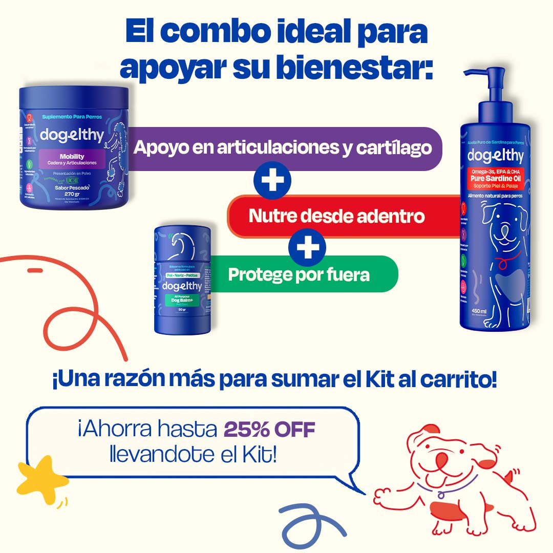 Kit para Articulaciones con Aceite de Sardina para Perros - Joint Support Kit