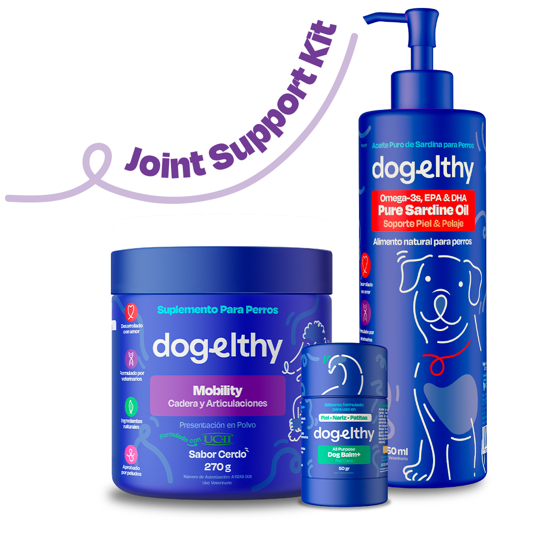 Kit para Articulaciones con Aceite de Sardina para Perros (Sabor=Cerdo)