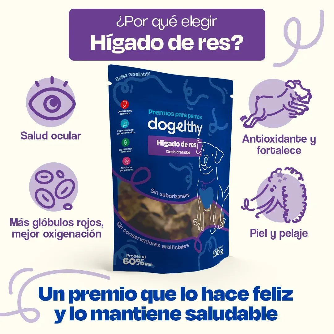 Hígado de Res Deshidratado - Dogelthy