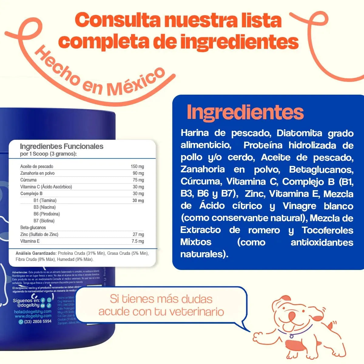 Suplemento para Pelaje y Piel de Perro (Sabor=Pescado)