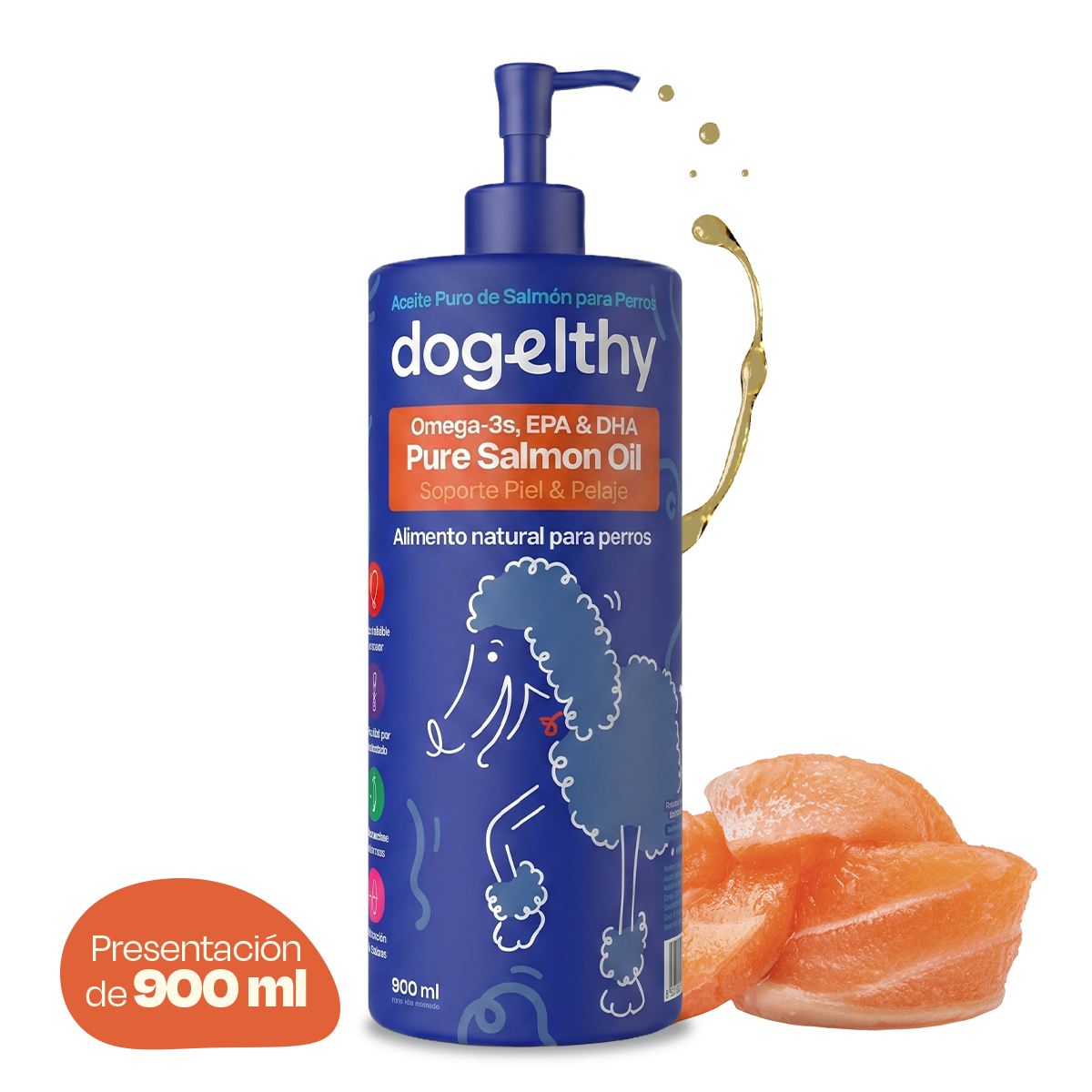 Aceite de Salmón para Perros (Tamaño=900 ml)