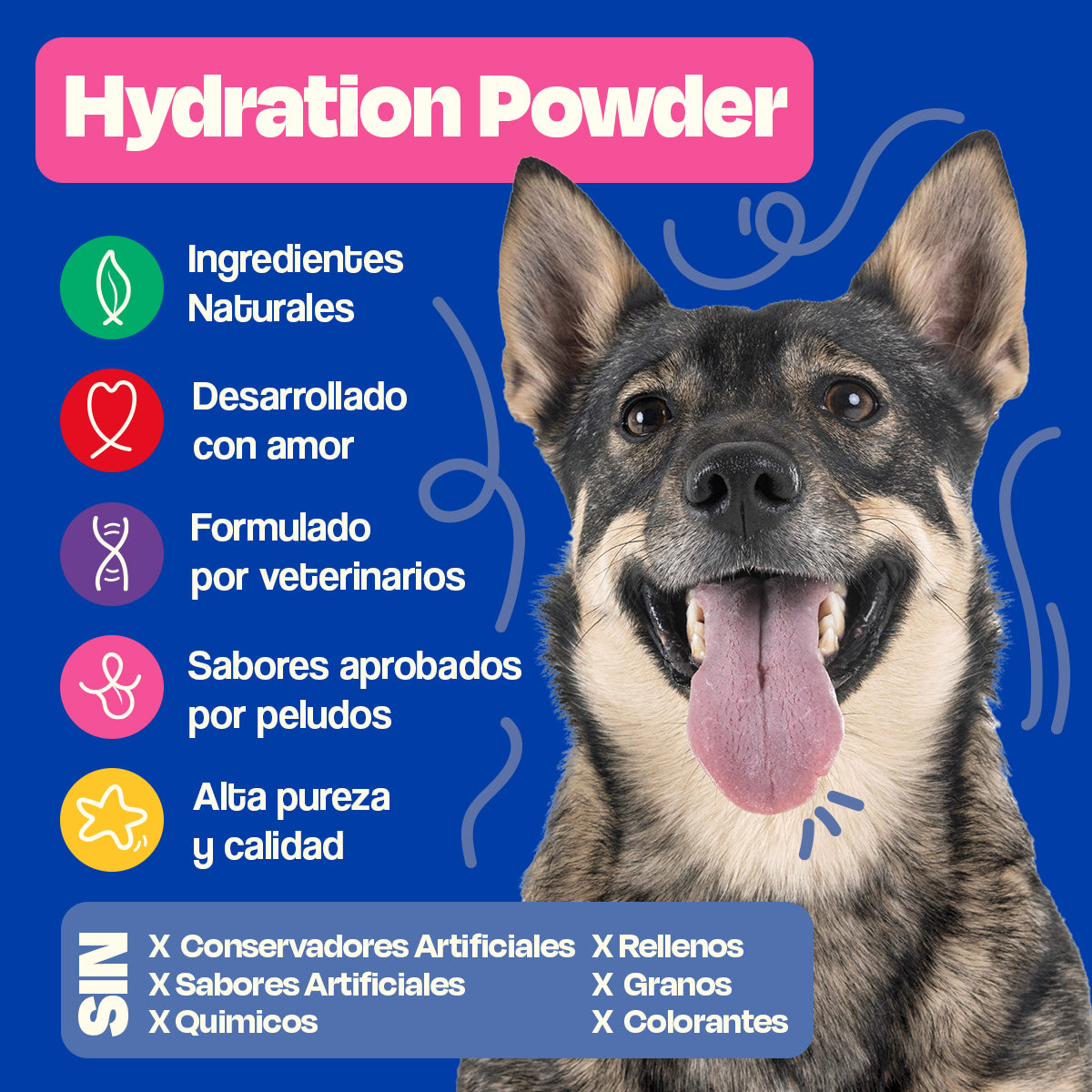 Electrolitos para Perros (Rinde 4.5 Lts) - Hydration Powder