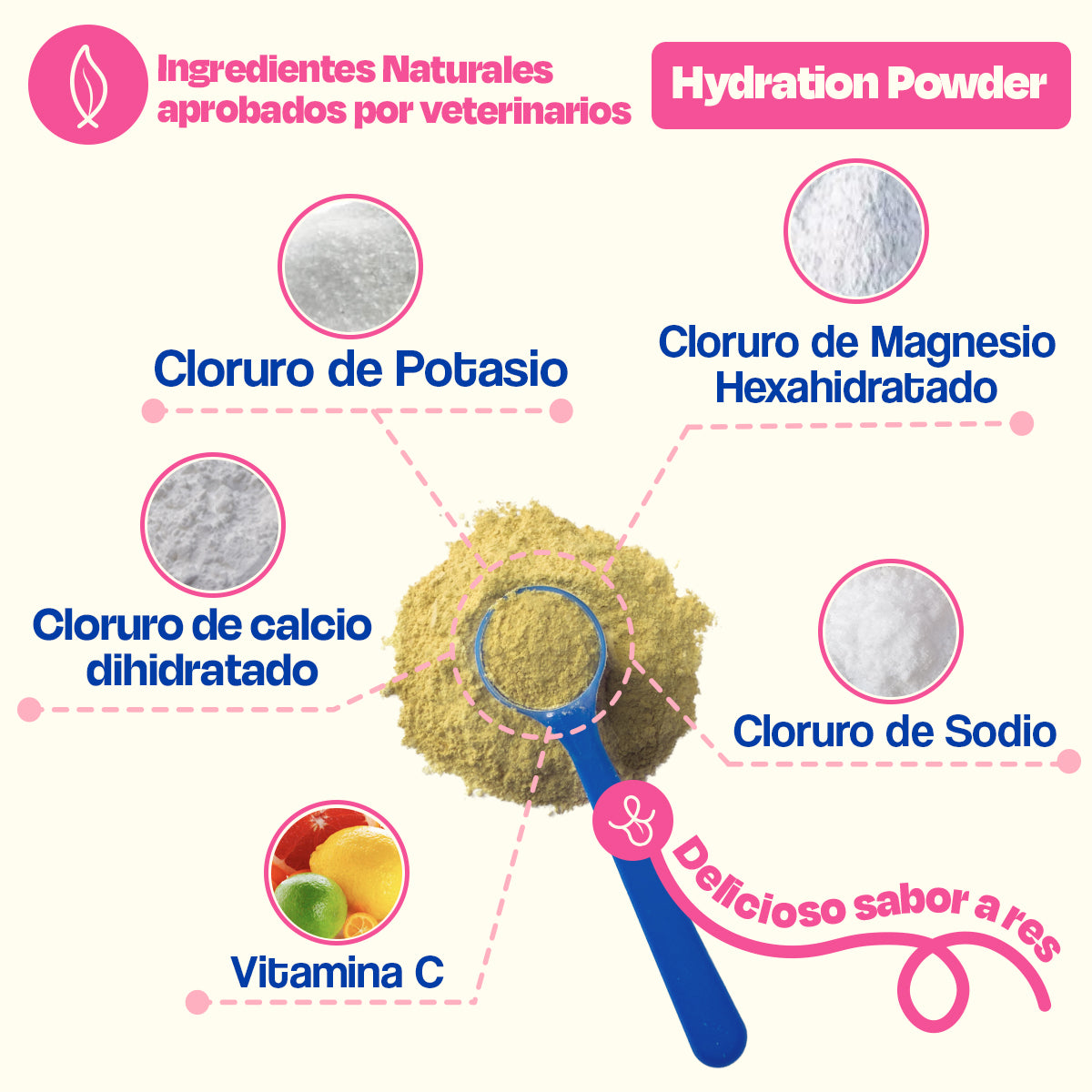 Electrolitos para Perros (Rinde 4.5 Lts) - Hydration Powder