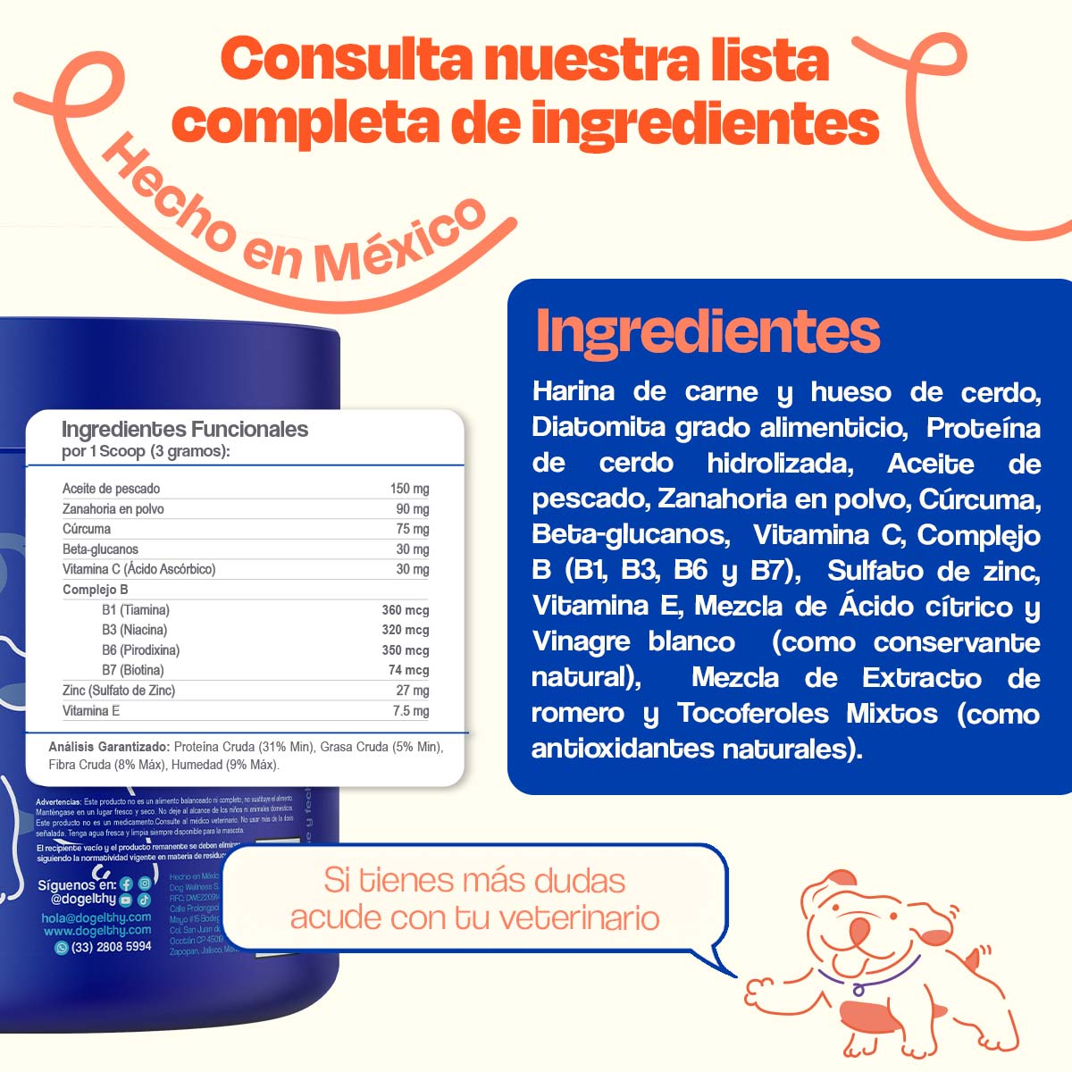 Suplemento para Pelaje y Piel de Perro (Sabor=Cerdo)