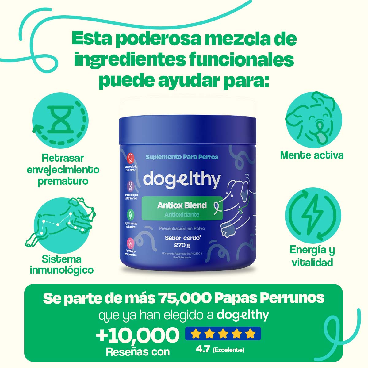 Antioxidante para Perros - Antiox Blend