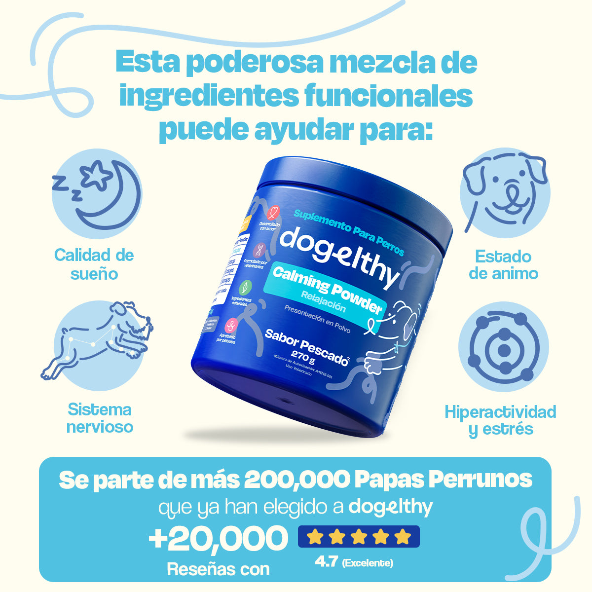 Calmante para Perros (Sabor=Pescado)