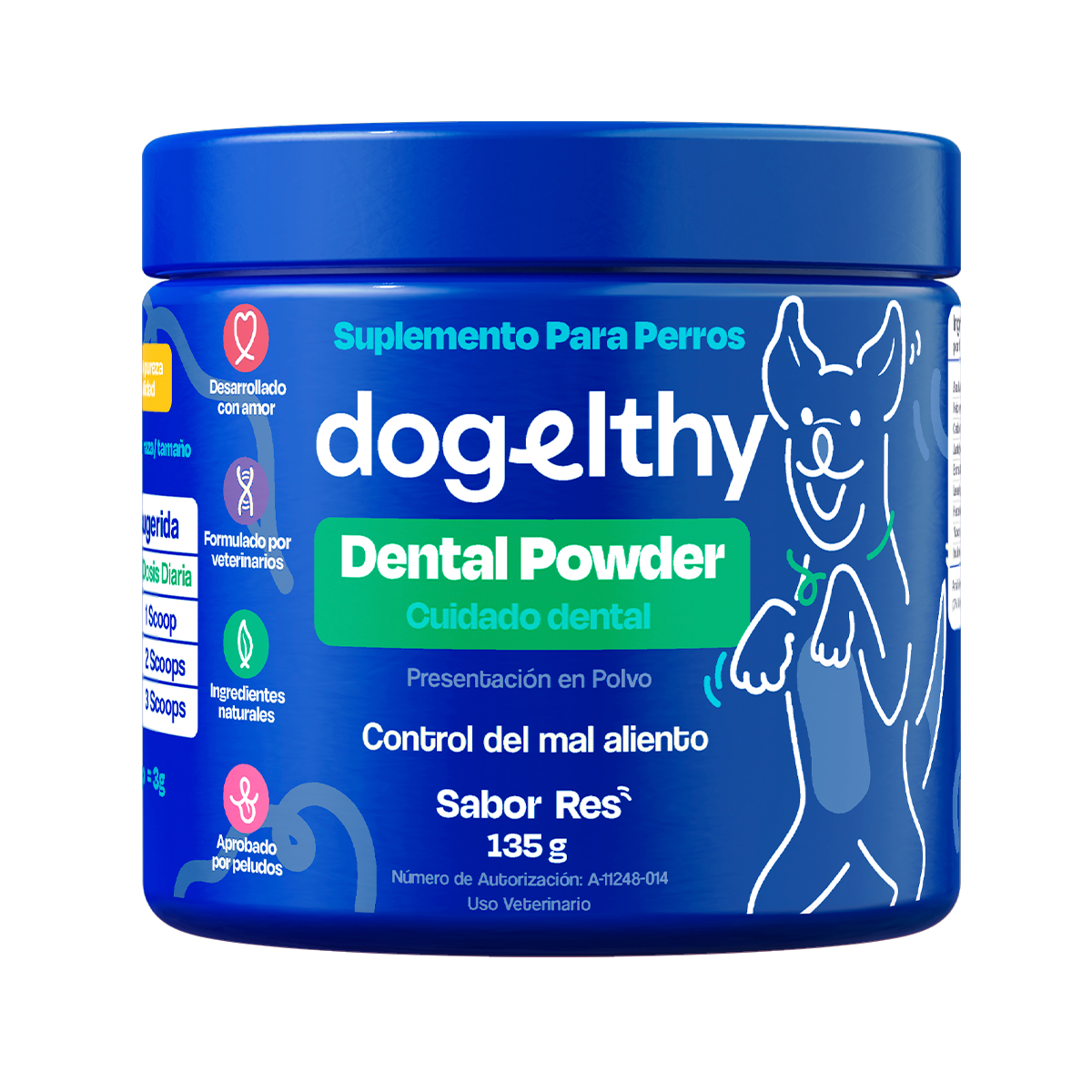 Suplemento para Mal Aliento de Perro (Tamaño=135 gr)