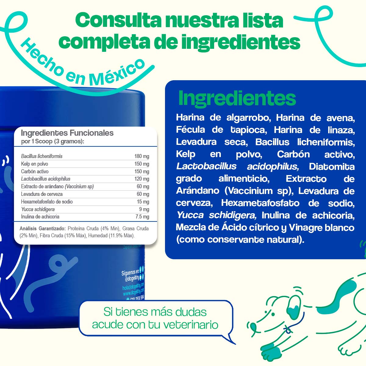 Suplemento para Mal Aliento de Perro (Tamaño=135 gr)
