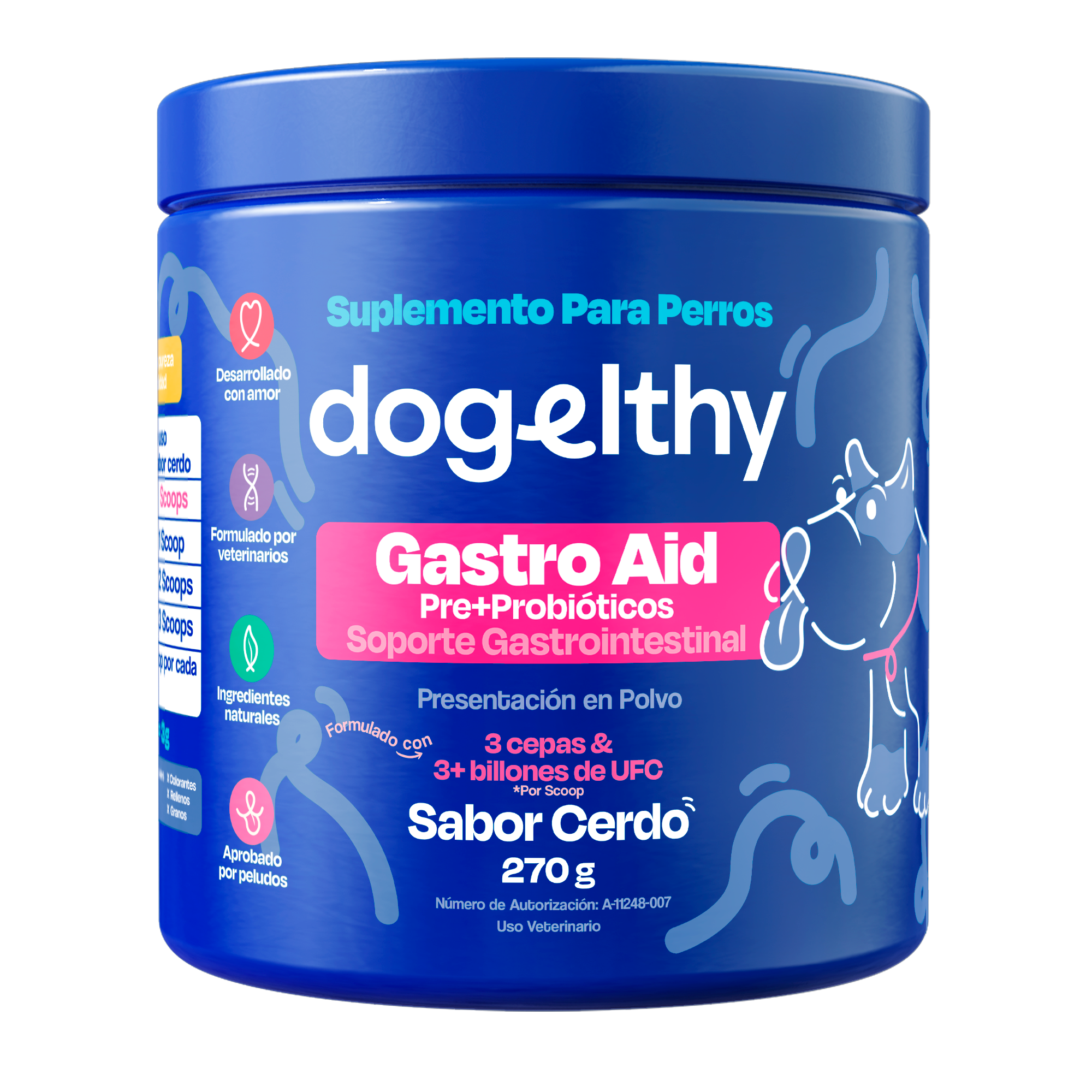 Probióticos para Perros (Sabor=Cerdo)