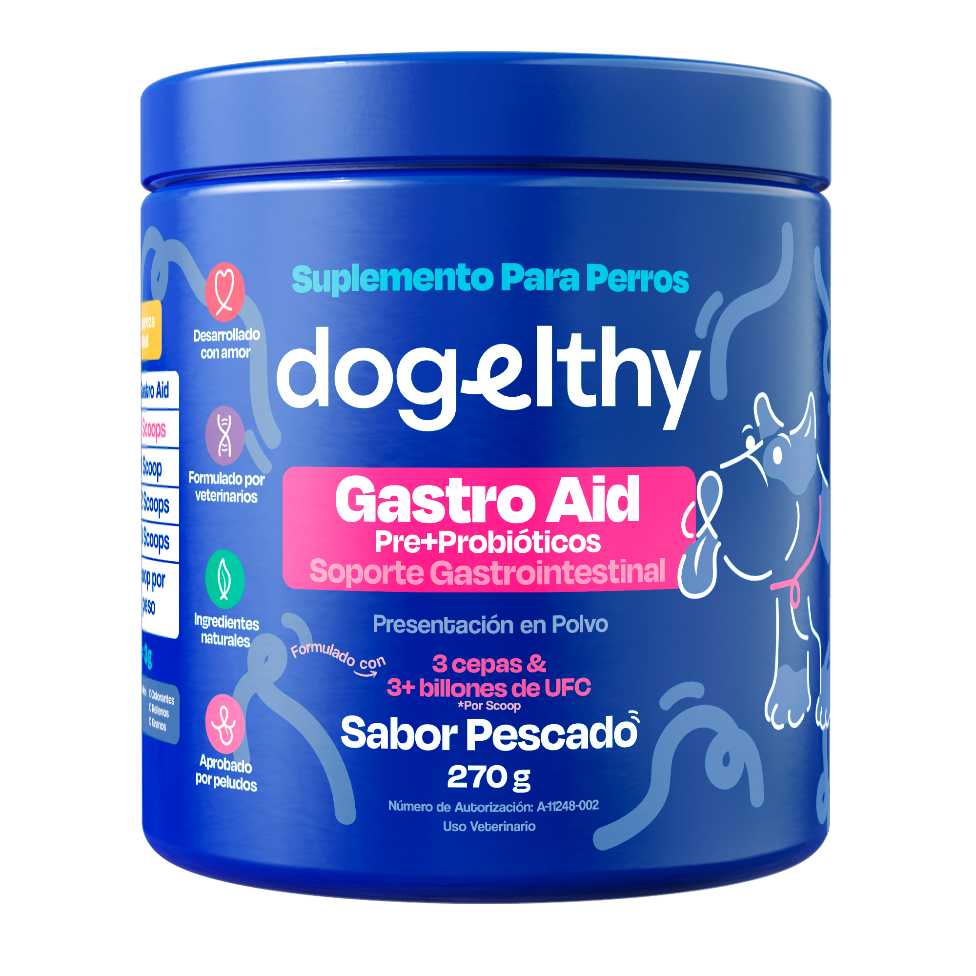 Probióticos para Perros (Sabor=Pescado)