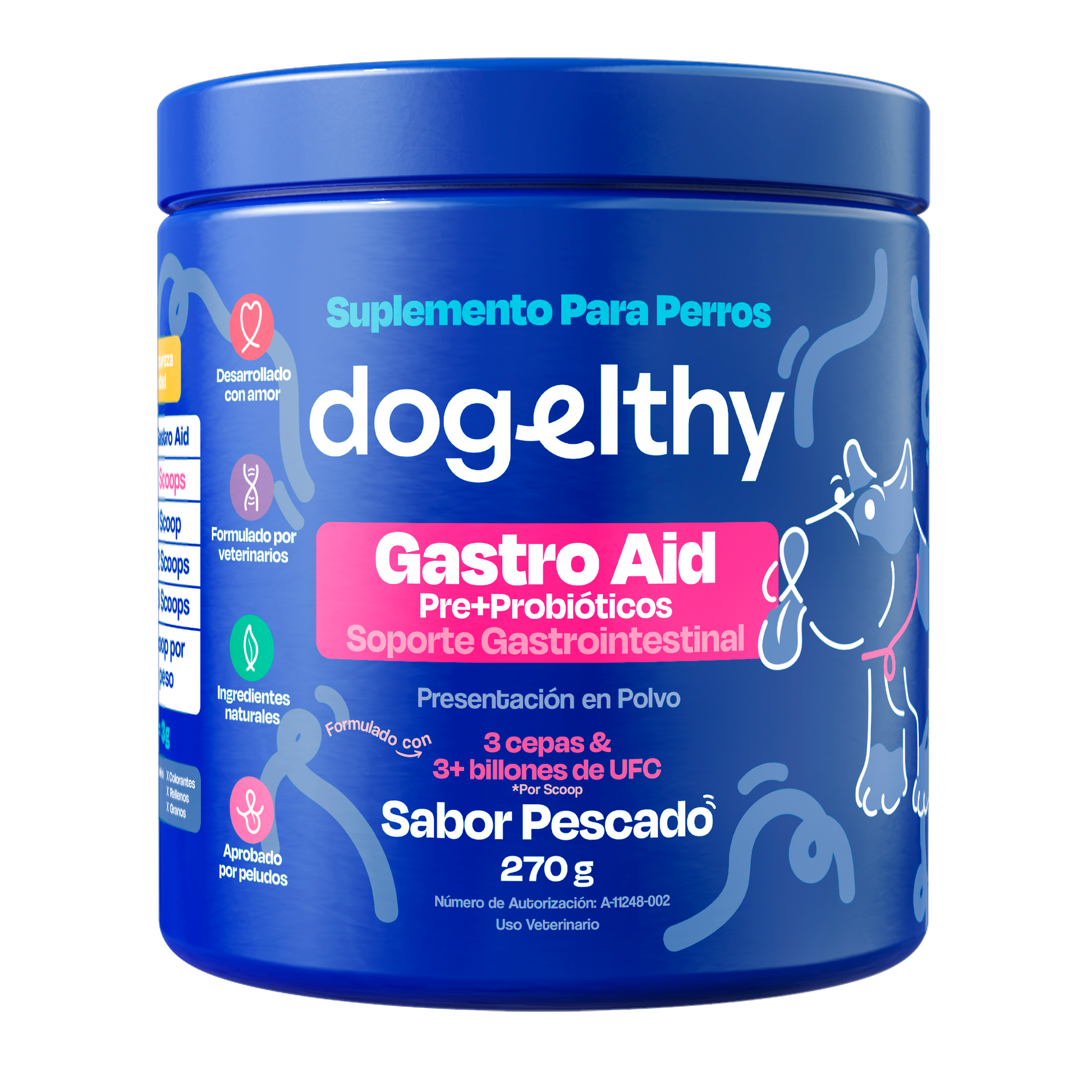 Probióticos para Perros (Sabor=Pescado)