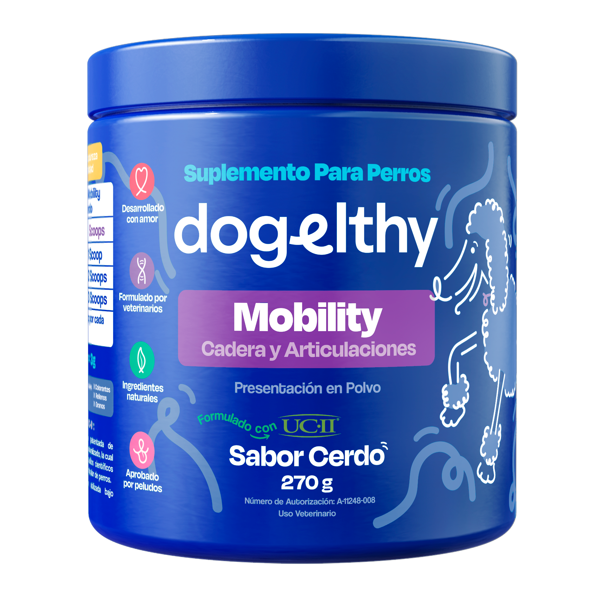 Suplemento para Articulaciones de Perros (Sabor=Cerdo)