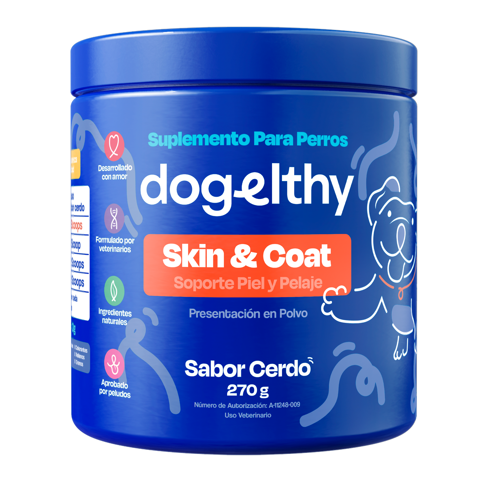 Suplemento para Pelaje y Piel de Perro (Sabor=Cerdo)
