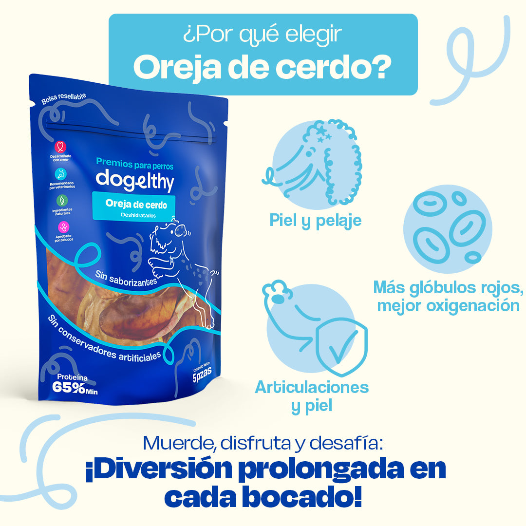 Orejas de Cerdo Deshidratadas (Tamaño=5 Piezas)