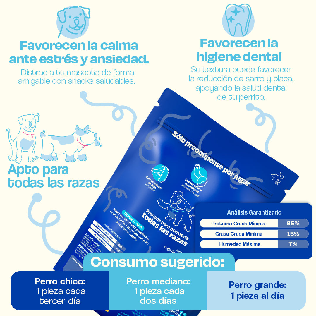 Orejas de Cerdo Deshidratadas (Tamaño=5 Piezas)