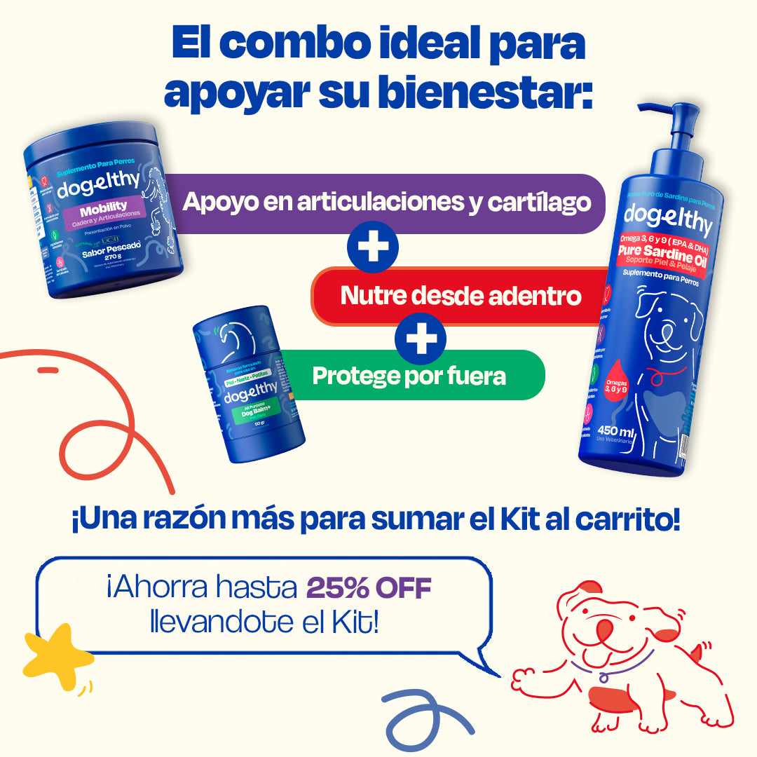 Kit para Articulaciones con Aceite de Sardina para Perros (Sabor=Pescado)