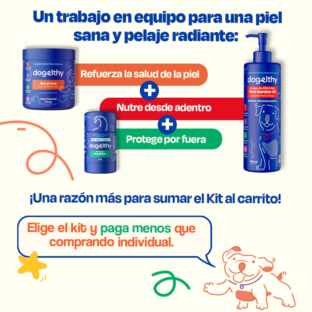 Kit de Omega 3 de Sardina para Perros - Sardine Skin Kit