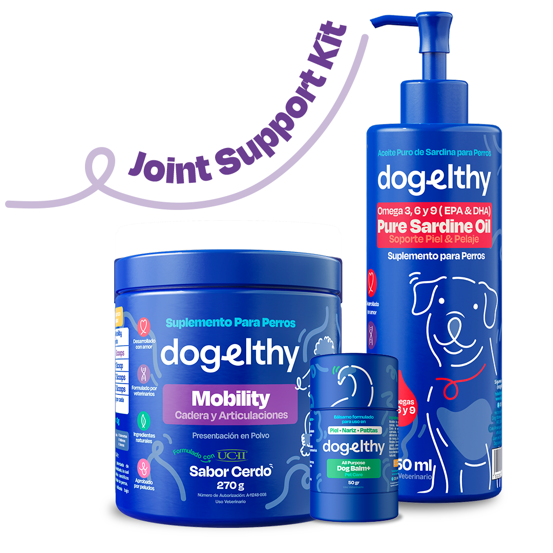 Kit para Articulaciones con Aceite de Sardina para Perros (Sabor=Cerdo)