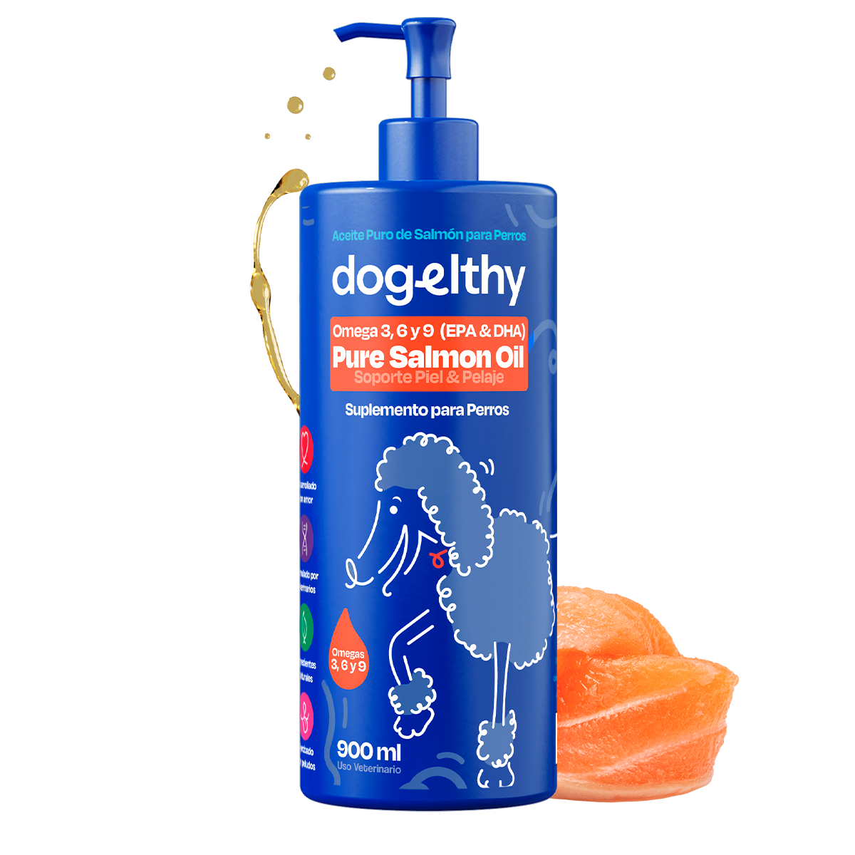 Aceite de Salmón para Perros (Tamaño=900 ml)