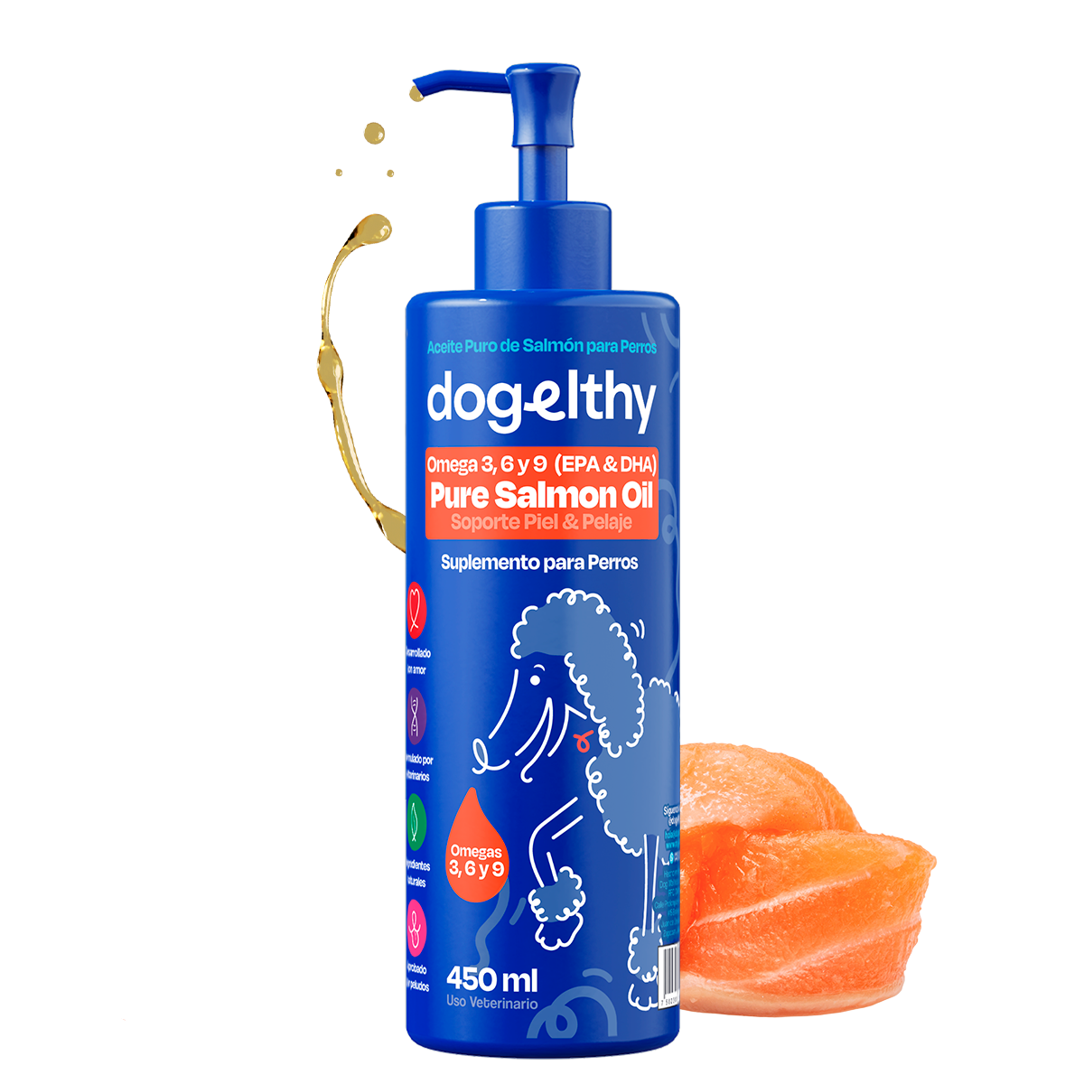 Aceite de Salmón para Perros (Tamaño=450 ml)