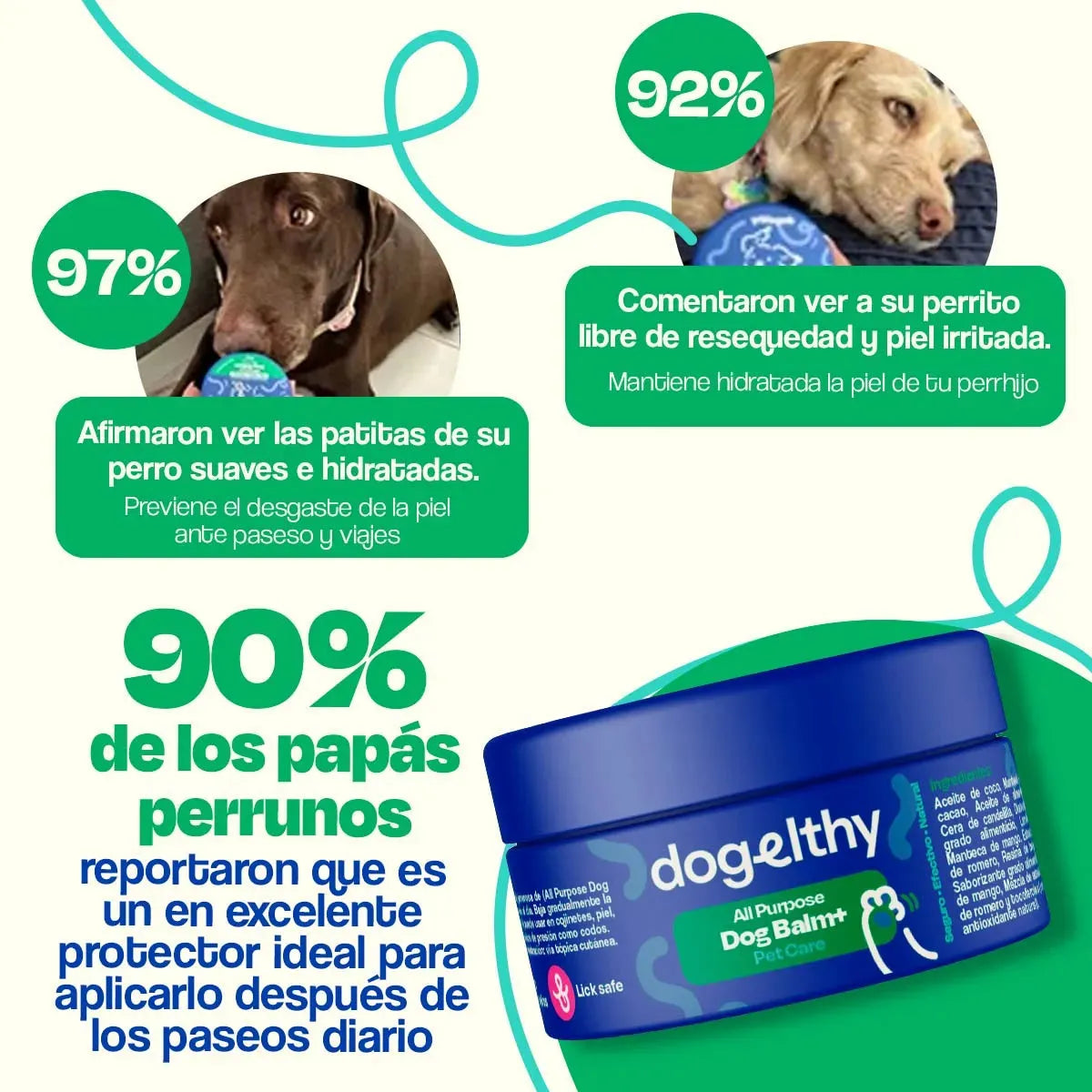 Bálsamo para patas de perro Dogelthy - Main Image