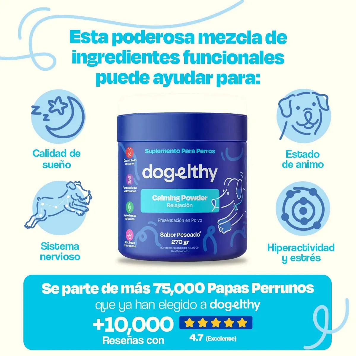 Calmante para Perros - Calming Powder - Dogelthy