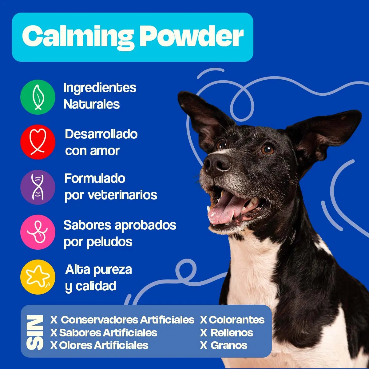 Calming Perros Calmante para Perros - Dogelthy (Calming Powder)