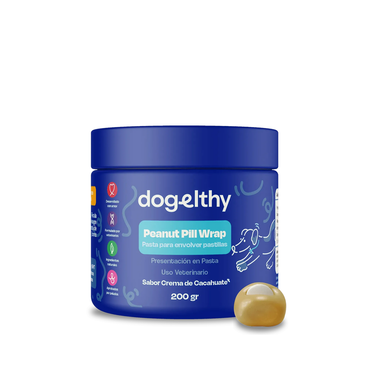 Recubrimiento de Pastillas para Perros Sabor Crema de Cacahuate